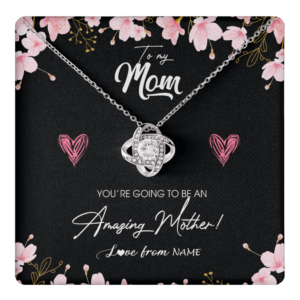 Personalized To My Mom Pregnancy Necklace Expecting New Mom Amazing Mother First Time Mom Pregnant Mother To Be Mothers Day Customized Gift Box Message Card